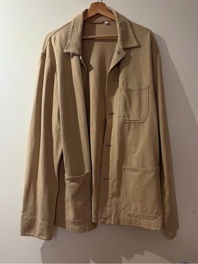 Uniqlo Beige Lightweight Shirt Jacket